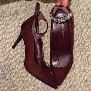 Marc Fisher Purple Heels with Ankle Strap
